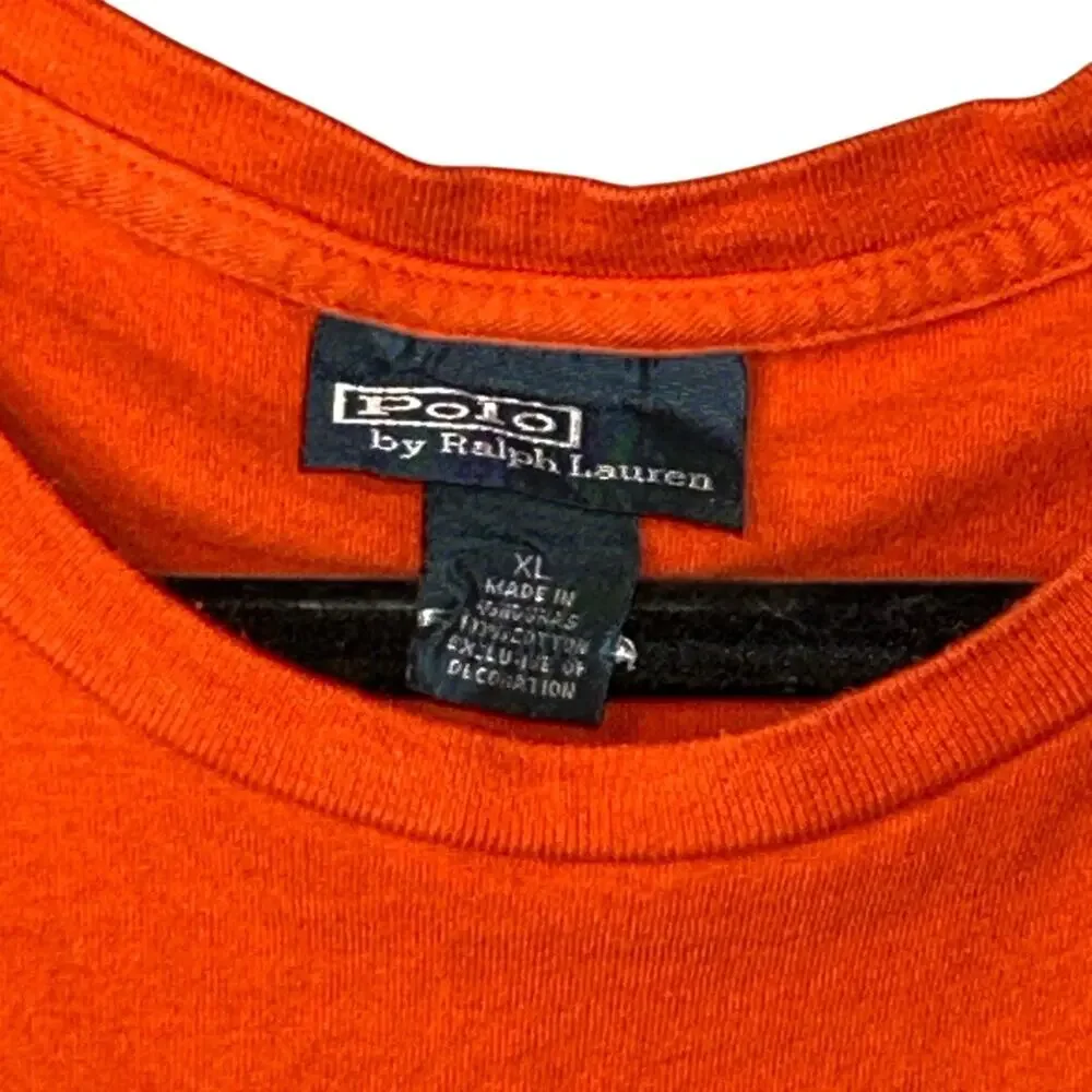Polo Ralph Lauren T Shirt Tee Mens XL Classic Short Sleeve Orange Casual Soft